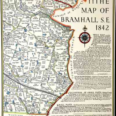 1842 – A	TITHE TAX MAP OF BRAMHALL SOUTHEAST, ENGLAND
