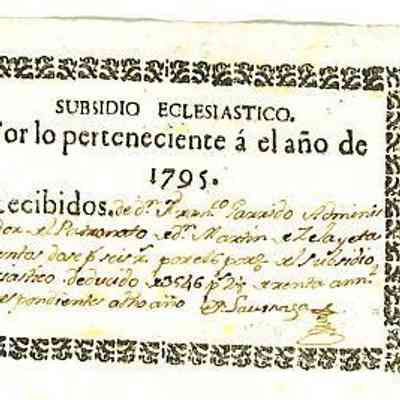 1795 – A	SUBSIDIO ECLESIASTICO POR LO PERTENECIENTE A EL AN