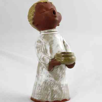 21,000 - AFRICAN AMERICAN OFFERING BOWL FIGURINE