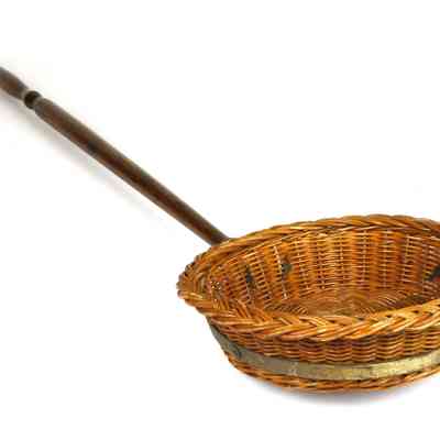 12,019 - LONG WOOD-HANDLED OFFERTORY BASKET HEAD