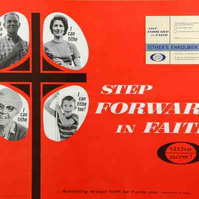 1966 – B	POSTER: STEP FORWARD IN FAITH CAMPAIGN & CARD (SBC)