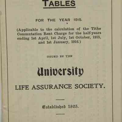 1915 Tithe Commutation Table