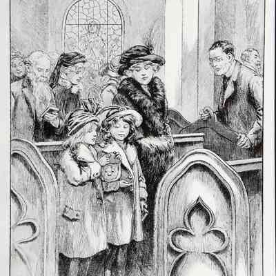 1913 – E	STORY PAGE ILLUSTRATING CHILDREN GIVING ON SUNDAY