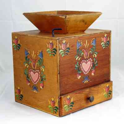 27,504 - LARGE TZEDAKAH PAINTED WOODEN DONATION BOX