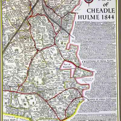 1844 – G	TITHE TAX MAP OF CHEADLE HULME, ENGLAND