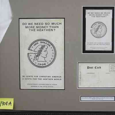 1908 - A	HOW MUCH TO REACH THE HEATHEN?