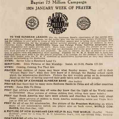 1924 – D	LOTTIE MOON CHRISTMAS OFFERING FLYER & ENVELOPES