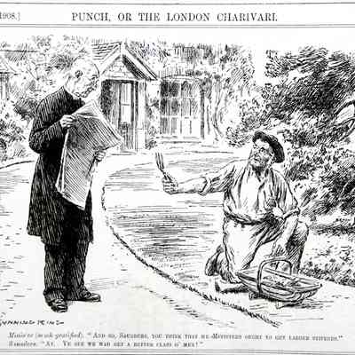 1908 - D	THE CHURCH VICAR AND GARDENER (A Punch Cartoon)