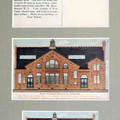 1916 – B	FUNDRAISING POSTCARD: 1ST HOLINESS CHURCH, SCOTLAND