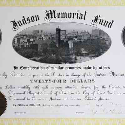 1917 – F	JUDSON MEMORIAL FUND