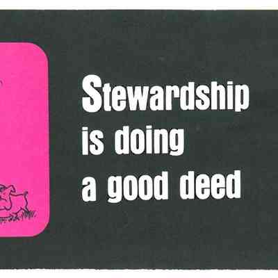 1968-69 - B 13 Stewardship Is Doing A Good Deed
