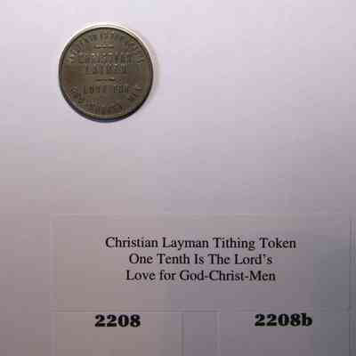 19,521 - CHRISTIAN LAYMAN TITHING TOKEN
