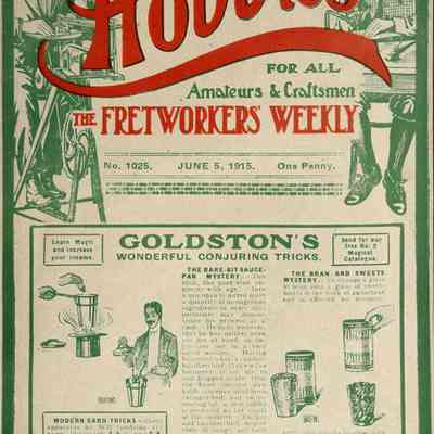 1915 - A	HOBBIES MAGAZINE ALMS DISH WOOD WORKING PLAN