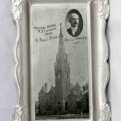 17,529 CHURCH TIN TRAY. CENTRAL PARK M.E. CHURCH.
