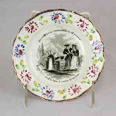 20,505 - FAITH, HOPE, & CHARITY, BENEVOLENCE TEA CUP PLATE