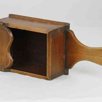 13,004 - SHORT HANDLE OFFERTORY SMALL RECTANGLE RECEPTACLE