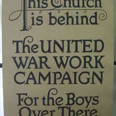 1920 – G	CHURCH BEHIND THE UNITED WAR WORK CAMPAIGN