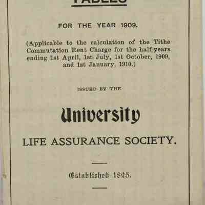 1909 Tithe Commutation Table