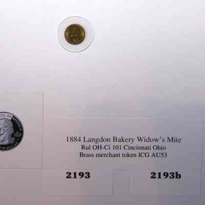 19,506 - LANGDON BAKERY WIDOW'S MITE 1884