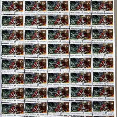 1976 – B	HAYM SALOMON, JEWISH AMERICAN STEWARD- REVOLUTIONARY WAR HERO: MINT SHEET
