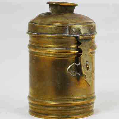 27,505 - SMALL BRASS CHILDREN'S TZEDAKAH DONATION CAN