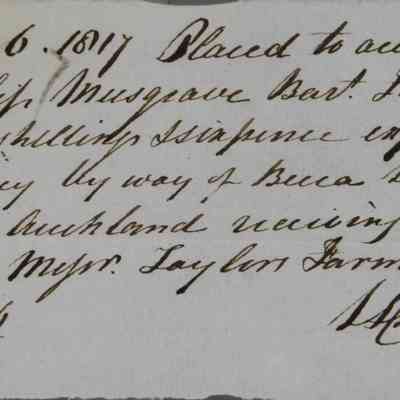 1817 – A	FARM ESTATE RENT DUE TO PARRISH FOR THE KING (CUMBRIA)
