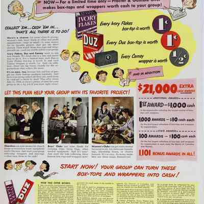 1949 – C	DUZ SOAP AD: FUNDRAISING FOR CHURCHES & CHARITY