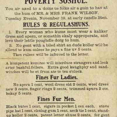 1909 – D	WOMEN’S MISSIONARY SOCIETY “POVERTY SOSHUL”