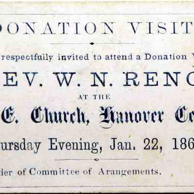 1863 – B	EVANGELIST DONATION