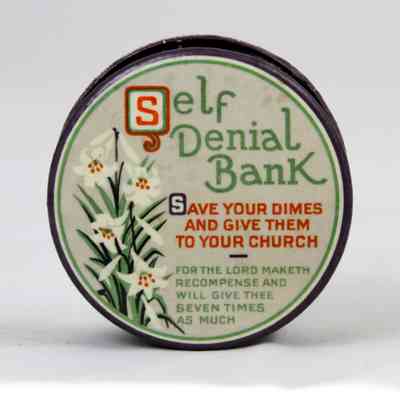 8501 - SELF DENIAL CHURCH BANK COIN SAVER