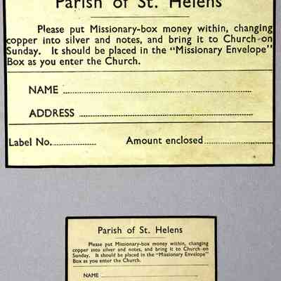1930 – C	MISSIONARY BOX IN PARRISH OF ST. ANNE