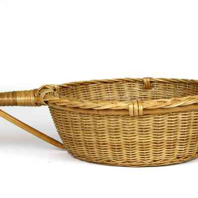 12,023 - LONG HANDLED OFFERTORY LARGE HEAD BASKET