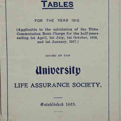 1916 Tithe Commutation Table