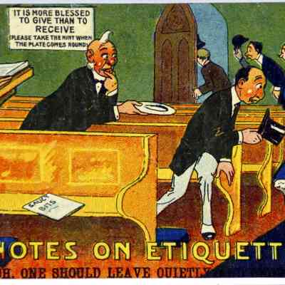 1905 – E	NOTES ON ETIQUETTE: CHURCH OFFERING HUMOR