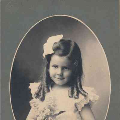 Studio photograph of a young white girl