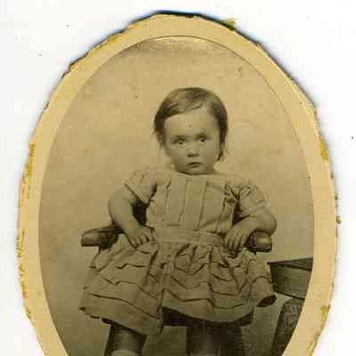 Studio photograph of a young girl