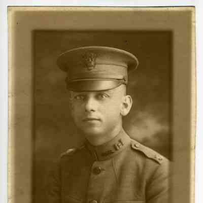 Studio photograph of a soldier in uniform 1918