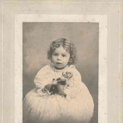 Studio photograph of a young white girl