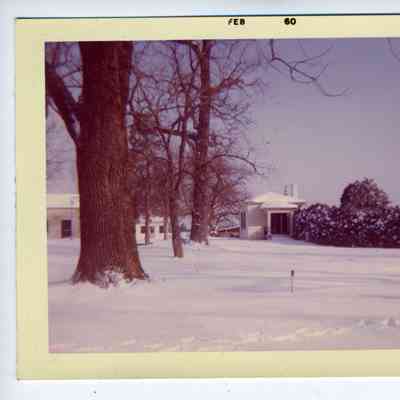 Photograph of a house in winter