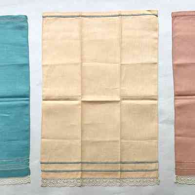 Colored Linen Guest Towels (3)