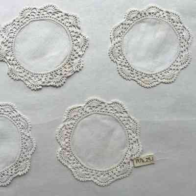 Linen Crocheted Lace Doilies (6)