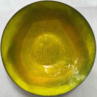 ENAMELED BOWL WITH PEAR
