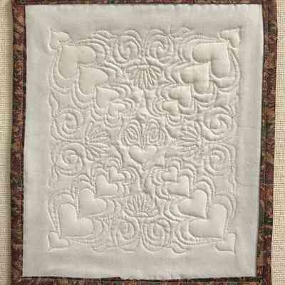 Tarble Arts Center Teaching Quilt - Whole Cloth Design