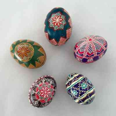 (5) SLAVIC DECORATED EGGS