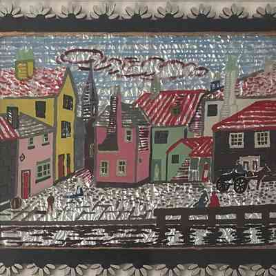 UNTITLED (REVERSE PAINTING ON GLASS)