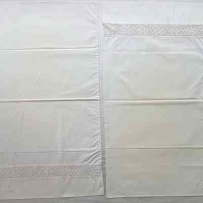 Pillowcases- Pair with Inserted Lace