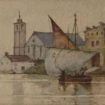 UNTITLED (SAILBOAT IN BAY)