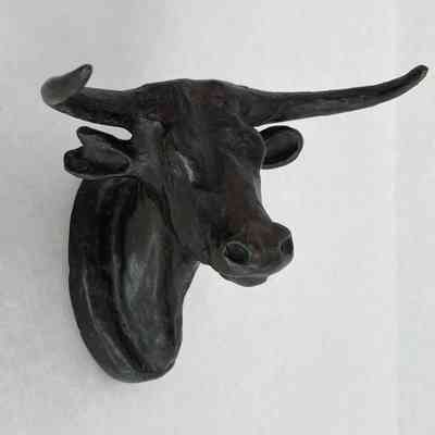 BRONZE STUDY: STEER HEAD