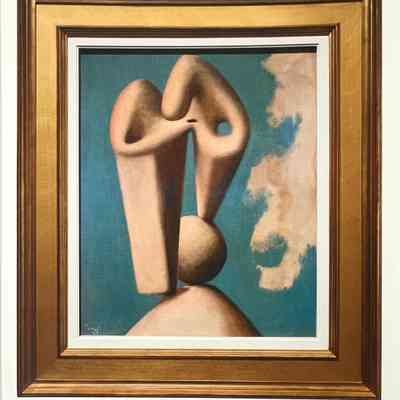 Head Study for a Monument for Apollinaire's Tomb, Pablo Picasso, 1929 Unfinished Painting, Met Breuer, New York, 2016, Seq#3