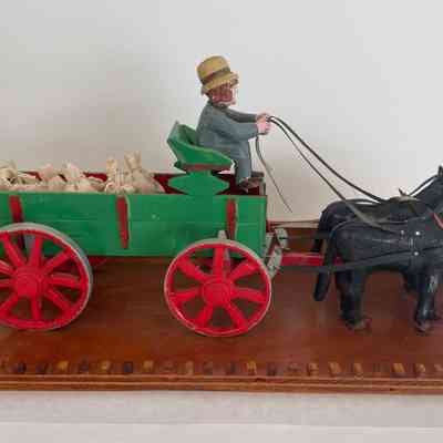 FARM WAGON WITH HORSES